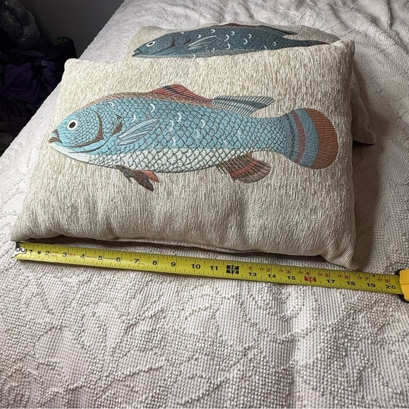 Better Homes & Gardens Oblong Fish‎ Decorative Pillow, Multi-Color Set of 2 - Picture 5 of 6